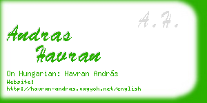 andras havran business card